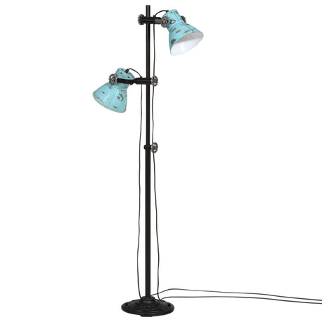 Vidaxxl Stehleuchte 25 W E27 25x25x90 140 cm verwittertes Blau