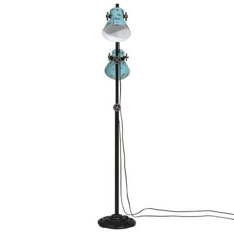 Vidaxxl Stehleuchte 25 W E27 25x25x90 140 cm verwittertes Blau