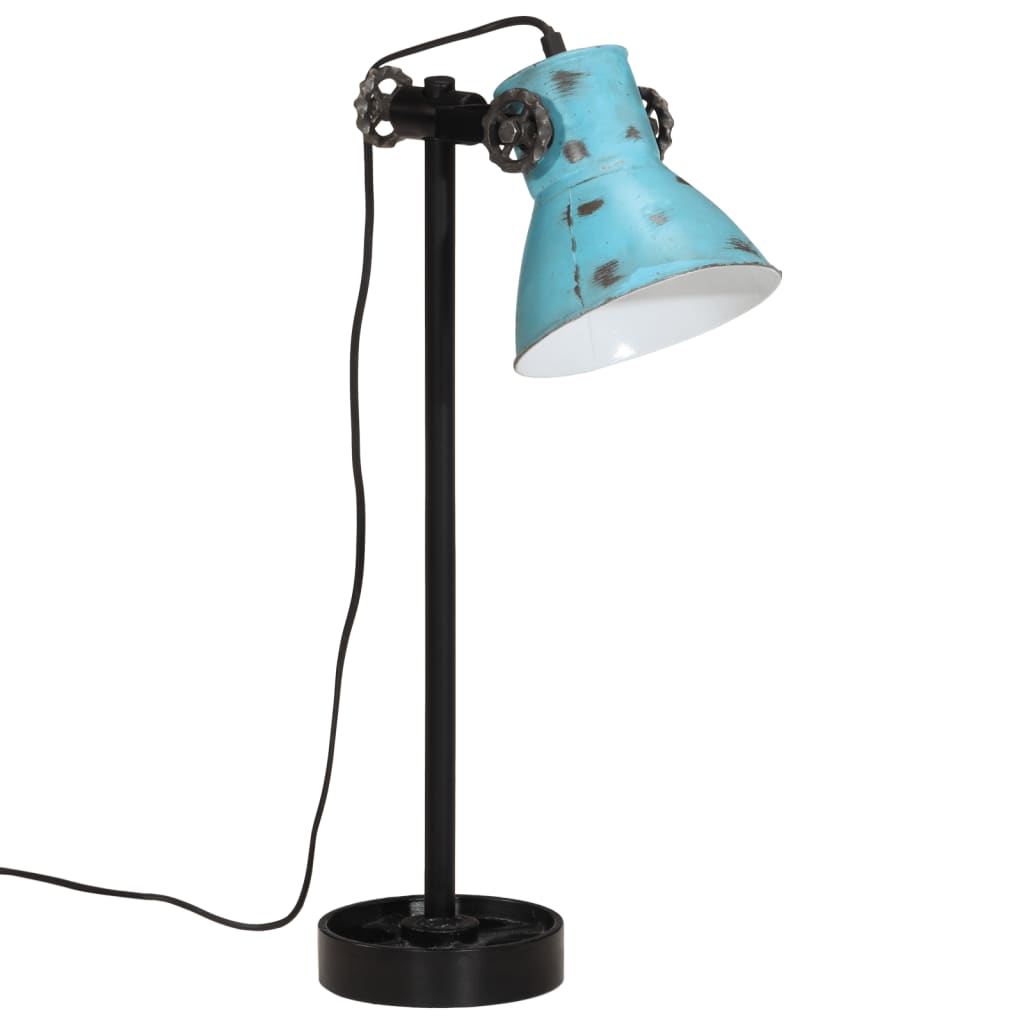 Vidaxx Schreibtischlampe 25 W E27 15x15x55 cm verwittertes Blau