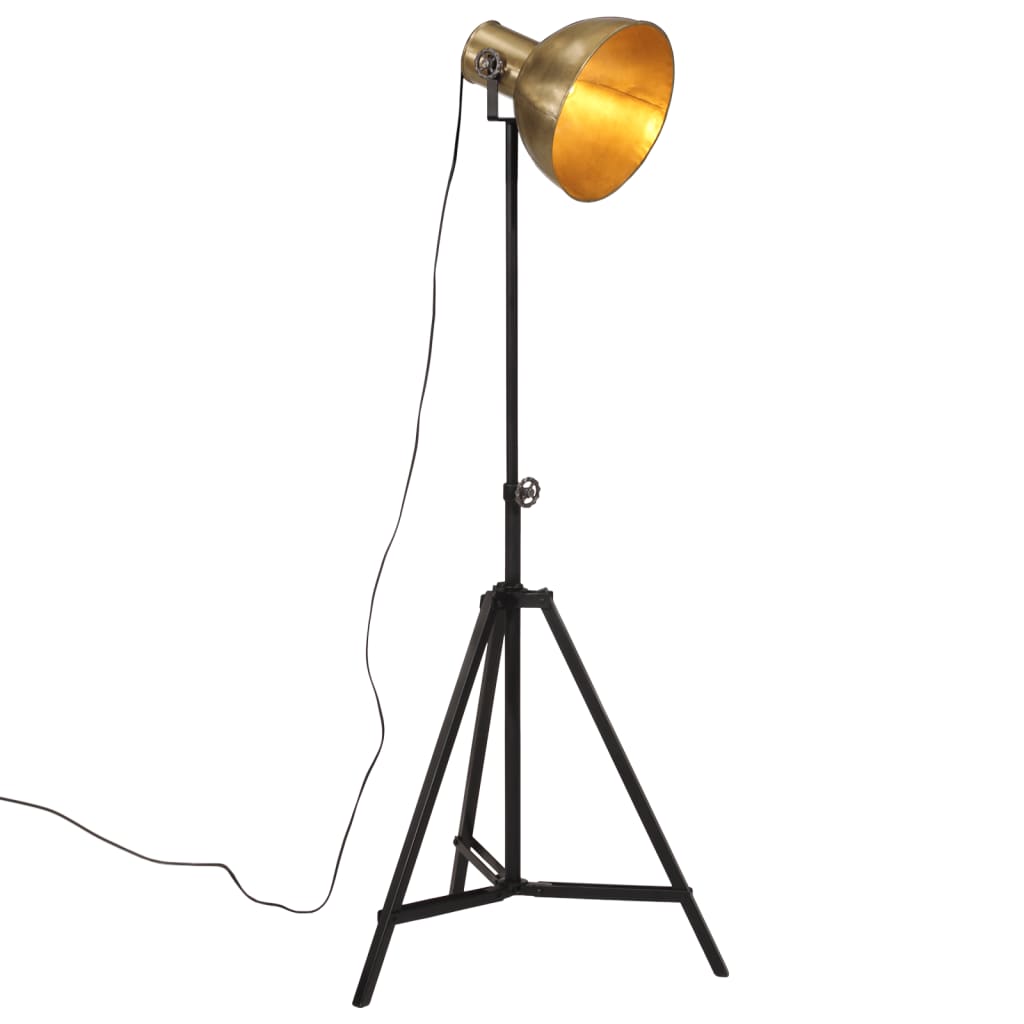 VidaXL Stehleuchte 25 W E27 61x61x90 150 cm antik messingfarben