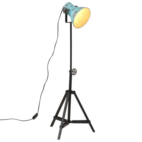 Vidaxxl Stehleuchte 25 W E27 35x35x65 95 cm verwittertes Blau