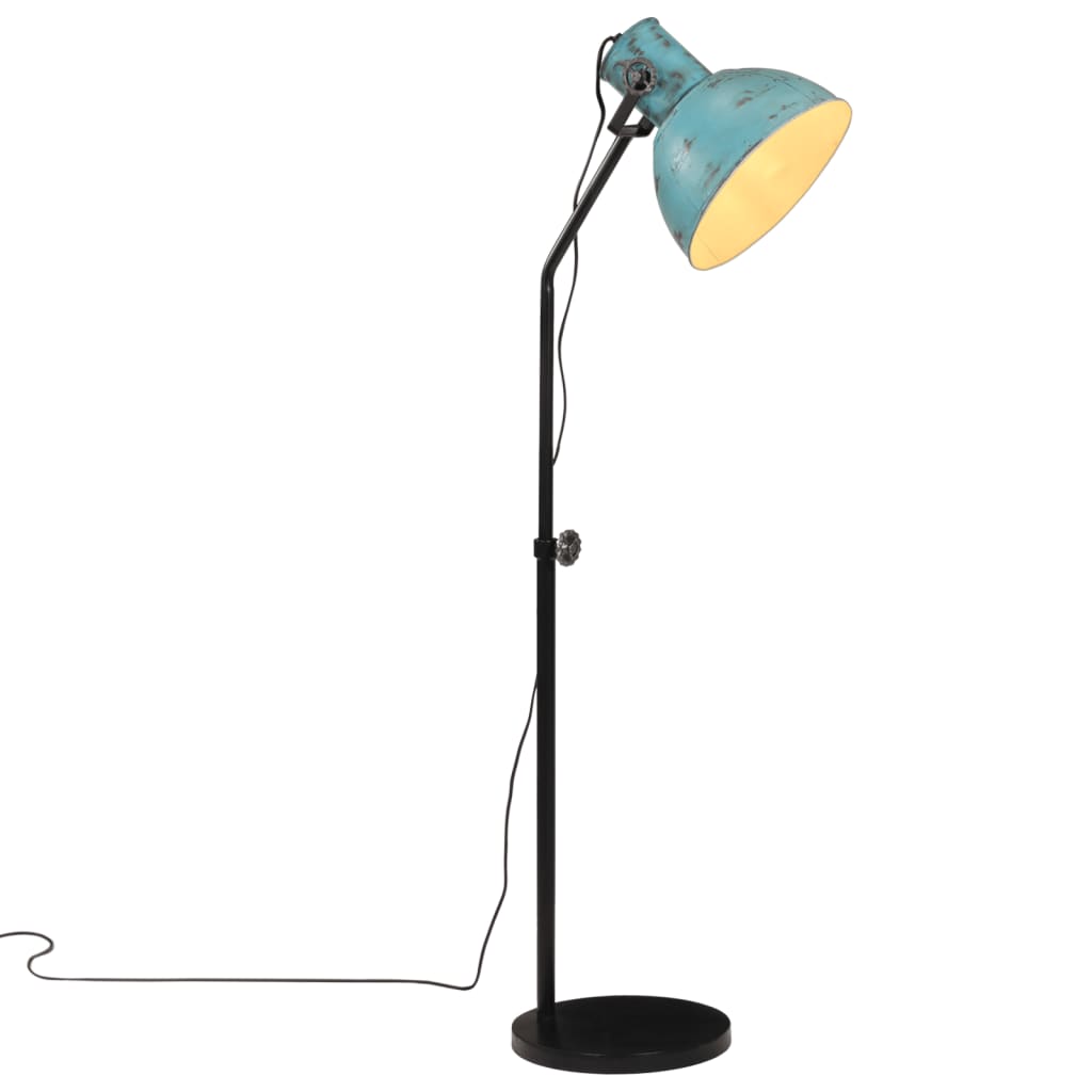 Vidaxxl Stehleuchte 25 W E27 30x30x90 150 cm verwittertes Blau