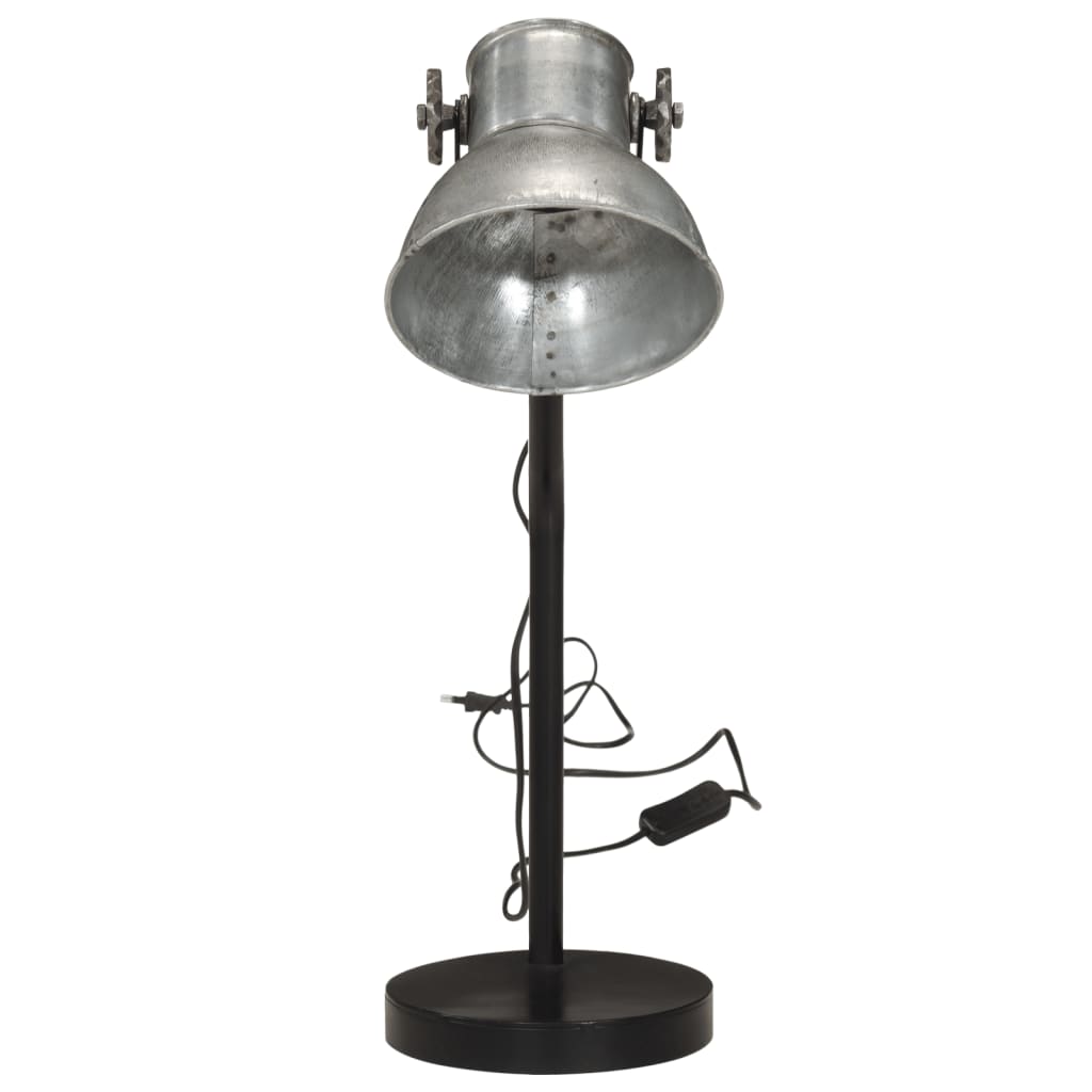 Vidaxx Schreibtischlampe 25 W E27 17x17x60 cm Vintage Silber