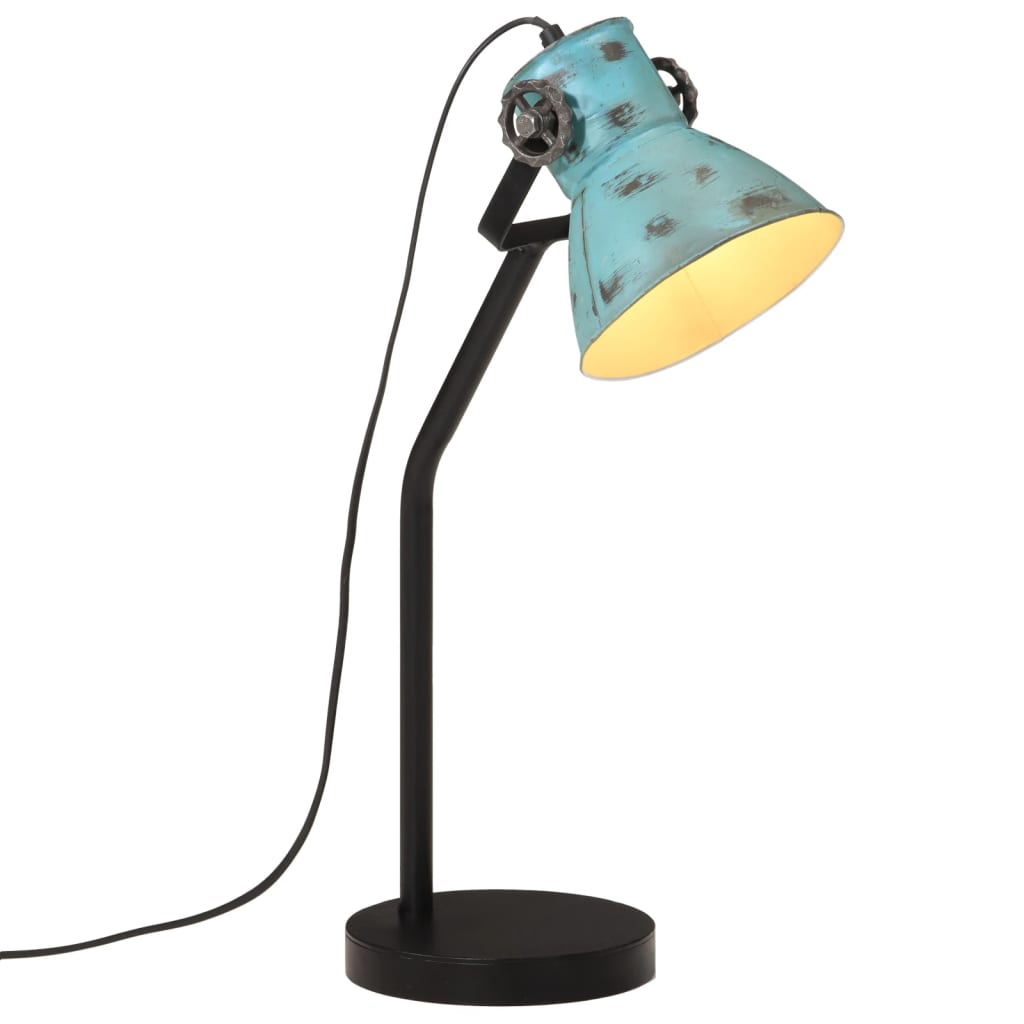 Vidaxx Schreibtischlampe 25 W E27 17x17x60 cm verwittertes Blau