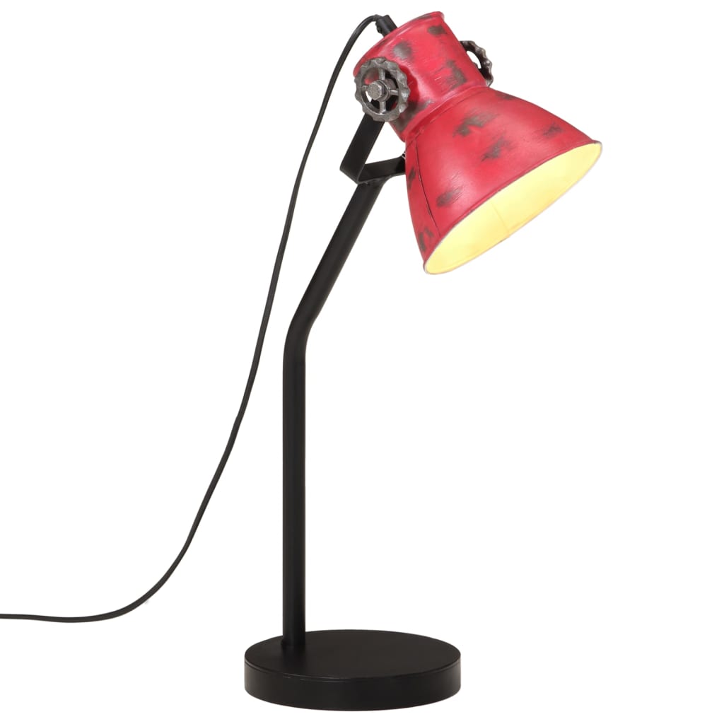 Vidaxx Schreibtischlampe 25 W E27 17x17x60 cm verwittertes Rot