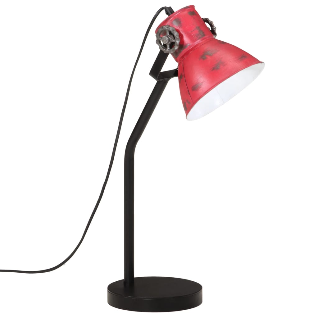 Vidaxx Schreibtischlampe 25 W E27 17x17x60 cm verwittertes Rot