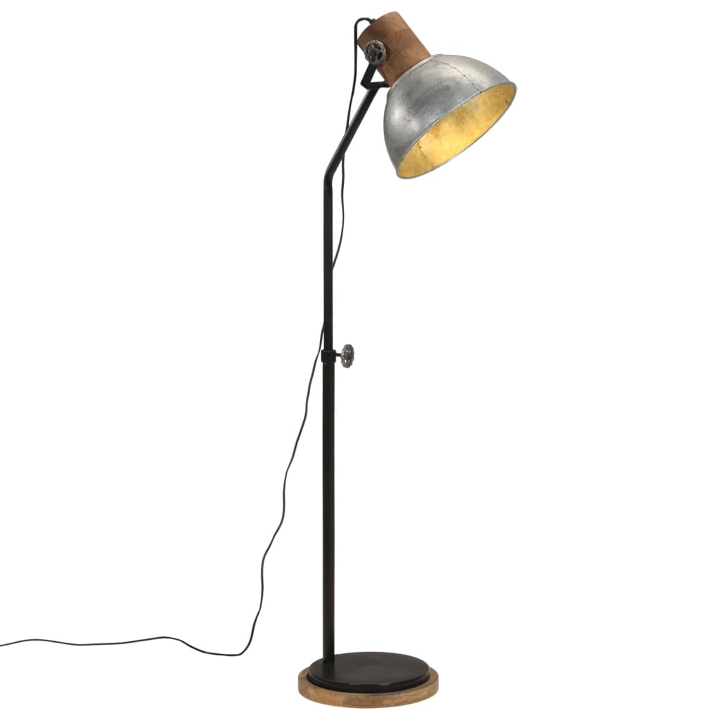 VidaXL Stehleuchte 25 W E27 30x30x100-150 cm Vintage Silber