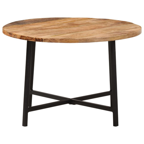 Vidaxl salontafel 54x54x35 cm massief mangohout en ijzer