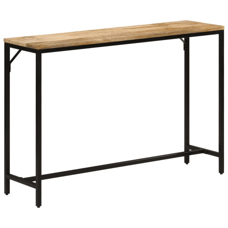 Vidaxl wandtafel 110x30x75 cm massief ruw mangohout en ijzer