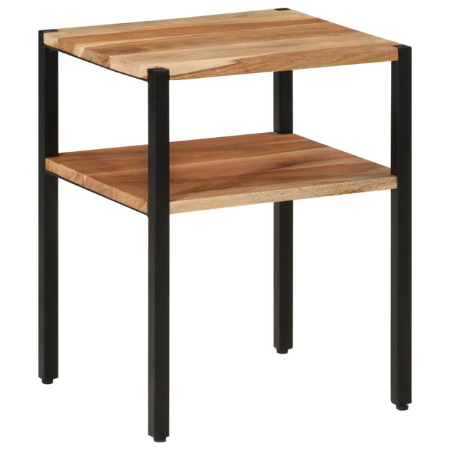 Vidaxl bijzettafel 35x35x45 cm massief acaciahout en ijzer