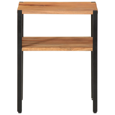 Vidaxl bijzettafel 35x35x45 cm massief acaciahout en ijzer