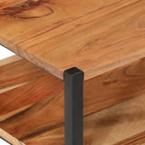 Vidaxl bijzettafel 35x35x45 cm massief acaciahout en ijzer