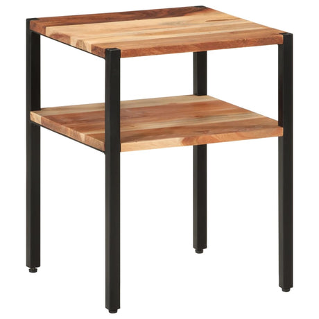 Vidaxl bijzettafel 35x35x45 cm massief acaciahout en ijzer