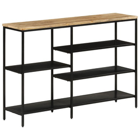 Vidaxl wandtafel 110x30x75 cm massief ruw mangohout en ijzer
