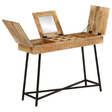 Vidaxl kaptafel 105x35x75 cm massief ruw mangohout en ijzer