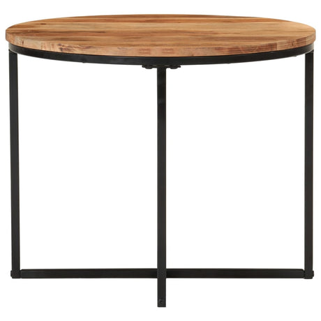 Vidaxl salontafel 55x55x45 cm massief acaciahout en ijzer