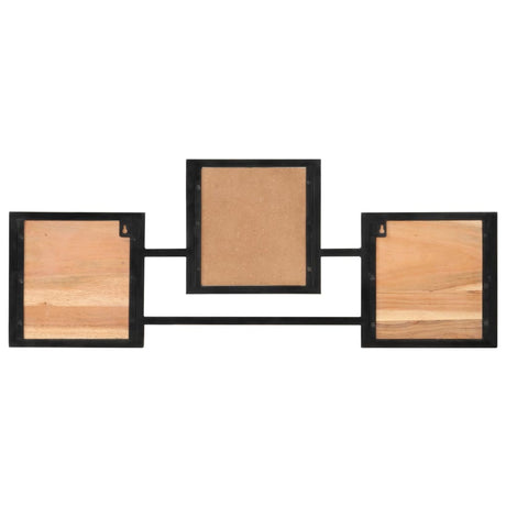 Vidaxx Wandgarderobe 90x1x35 cm aus massivem Akazienholz und Eisen