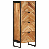 Vidaxl badkamerkast 40x30x100 cm massief acaciahout en ijzer