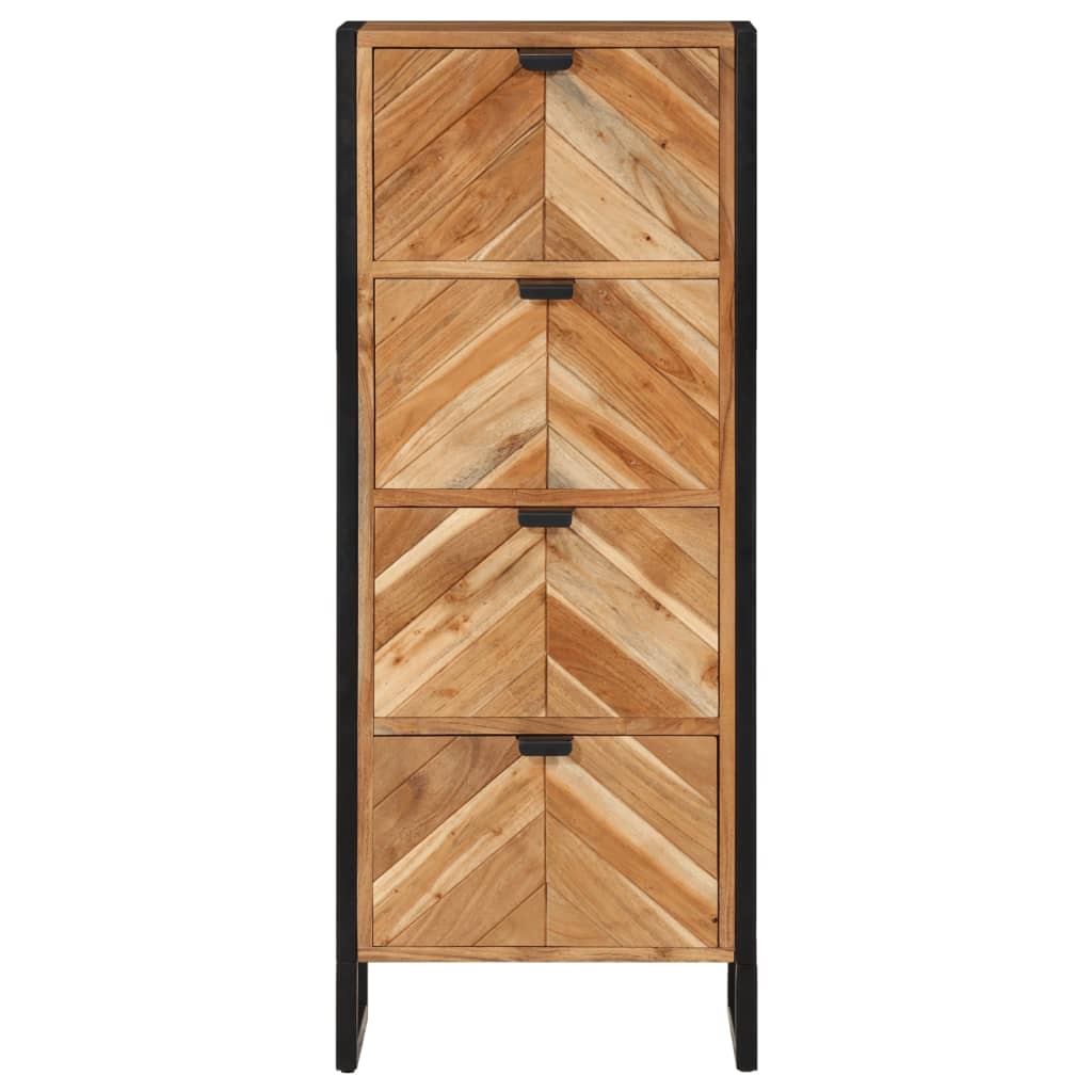 Vidaxl badkamerkast 40x30x100 cm massief acaciahout en ijzer