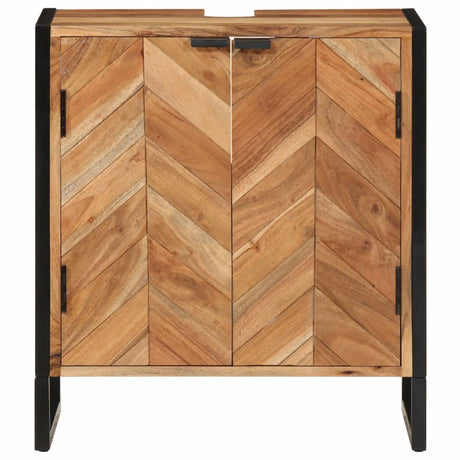 Vidaxl badkamerkast 55x35x60 cm massief acaciahout en ijzer