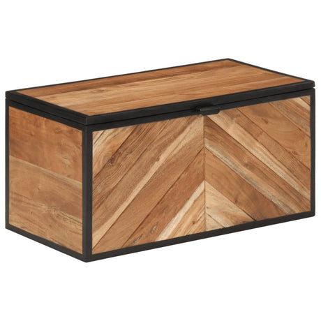 VidaXL Aufbewahrungsbox 60x30x30 cm aus massivem Akazienholz und Eisen