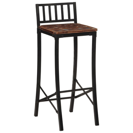 Vidaxl barstoelen 2 st massief gerecycled hout