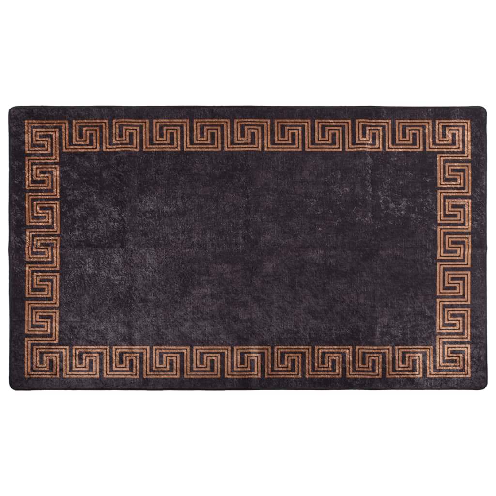 Vidaxx Teppich waschbar, rutschfest, 150 x 230 cm, Schwarz und Gold