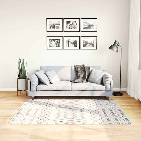 Vidaxx Teppich waschbar, rutschfest, 120 x 170 cm, Schwarz und Weiß