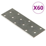 VidaXL-Platten perforiert 60 Stück 2 mm 120x40 mm verzinkter Stahl