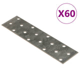VidaXL-Platten perforiert 60 Stück 2 mm 160x40 mm verzinkter Stahl