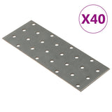 VidaXL Bleche perforiert 40 Stück 2 mm 160x60 mm verzinkter Stahl