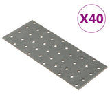 VidaXL Bleche perforiert 40 Stück 2 mm 200x80 mm verzinkter Stahl