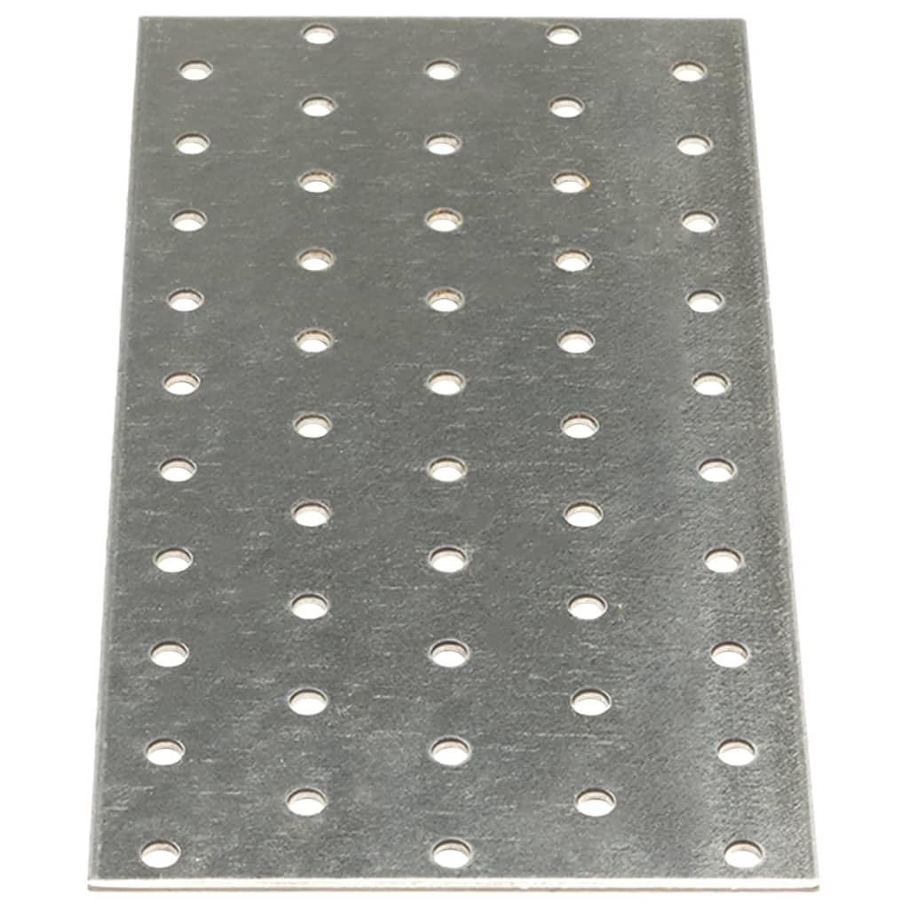 VidaXL Bleche perforiert 40 Stück 2 mm 200x100 mm verzinkter Stahl