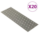 VidaXL Bleche perforiert 20 Stück 2 mm 300x100 mm verzinkter Stahl