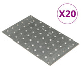 VidaXL-Platten perforiert, 20 Stück, 2 mm, 200 x 120 mm, verzinkter Stahl