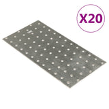VidaXL Bleche perforiert 20 Stück 2 mm 240x120 mm verzinkter Stahl