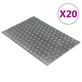 VidaXL Bleche perforiert 20 Stück 2 mm 300x200 mm verzinkter Stahl