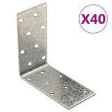 Vidaxx Eckwinkel 40 Stück 2 mm 80x40x80 mm verzinkter Stahl