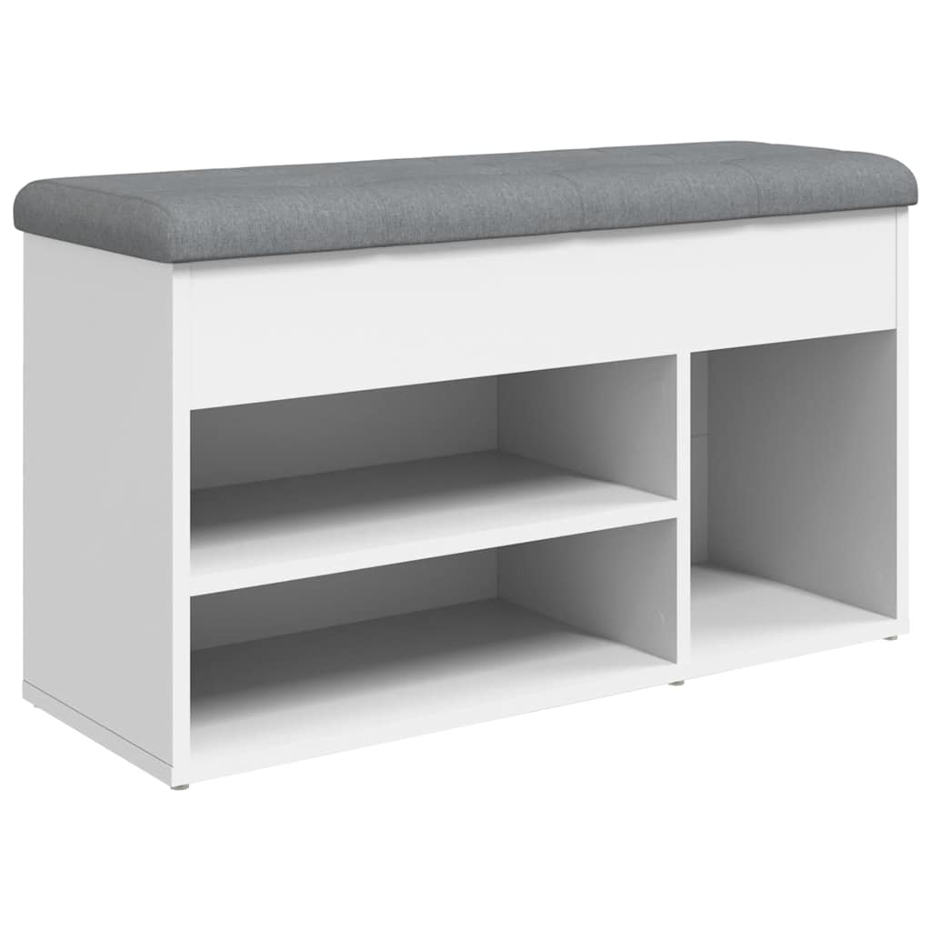 Vidaxl schoenenbank wit 82x32x45,5 cm bewerkt hout