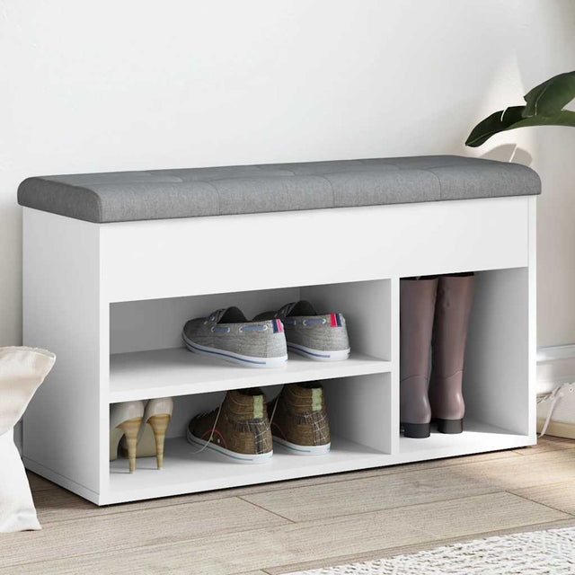 Vidaxl schoenenbank wit 82x32x45,5 cm bewerkt hout