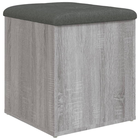 Vidaxl opbergbankje 42x42x45 cm bewerkt hout grijs sonoma eikenkleurig
