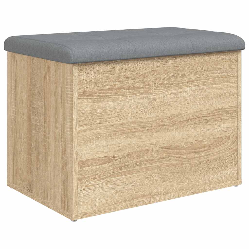 Vidaxl opbergbank sonoma eiken 62x42x45 cm bewerkt hout