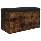 Vidaxl opbergbankje 82x42x45 cm bewerkt hout gerookt eikenkleurig