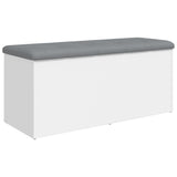 Vidaxl opbergbank wit 102x42x45 cm bewerkt hout