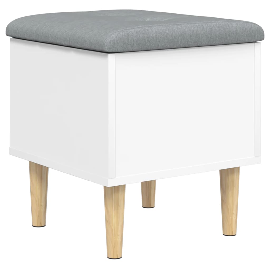 Vidaxl opbergbankje 42x42x46 cm bewerkt hout wit