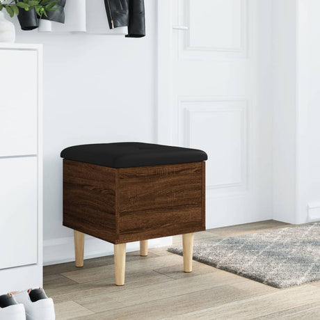 Vidaxl opbergbankje 42x42x46 cm bewerkt hout bruin eikenkleur