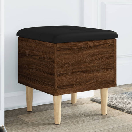 Vidaxl opbergbankje 42x42x46 cm bewerkt hout bruin eikenkleur