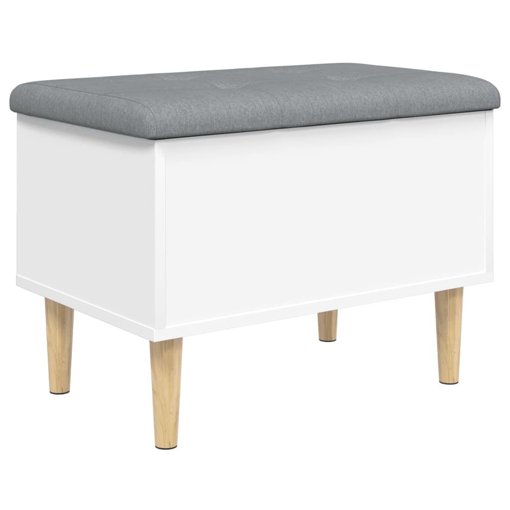 Vidaxl opbergbankje 62x42x46 cm bewerkt hout wit