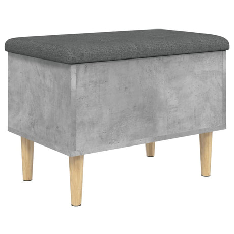 Vidaxl opbergbankje 62x42x46 cm bewerkt hout betongrijs