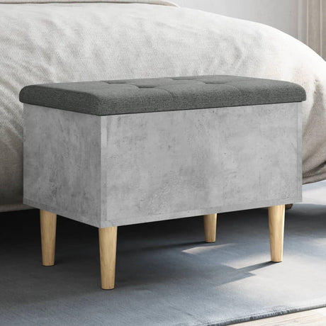 Vidaxl opbergbankje 62x42x46 cm bewerkt hout betongrijs